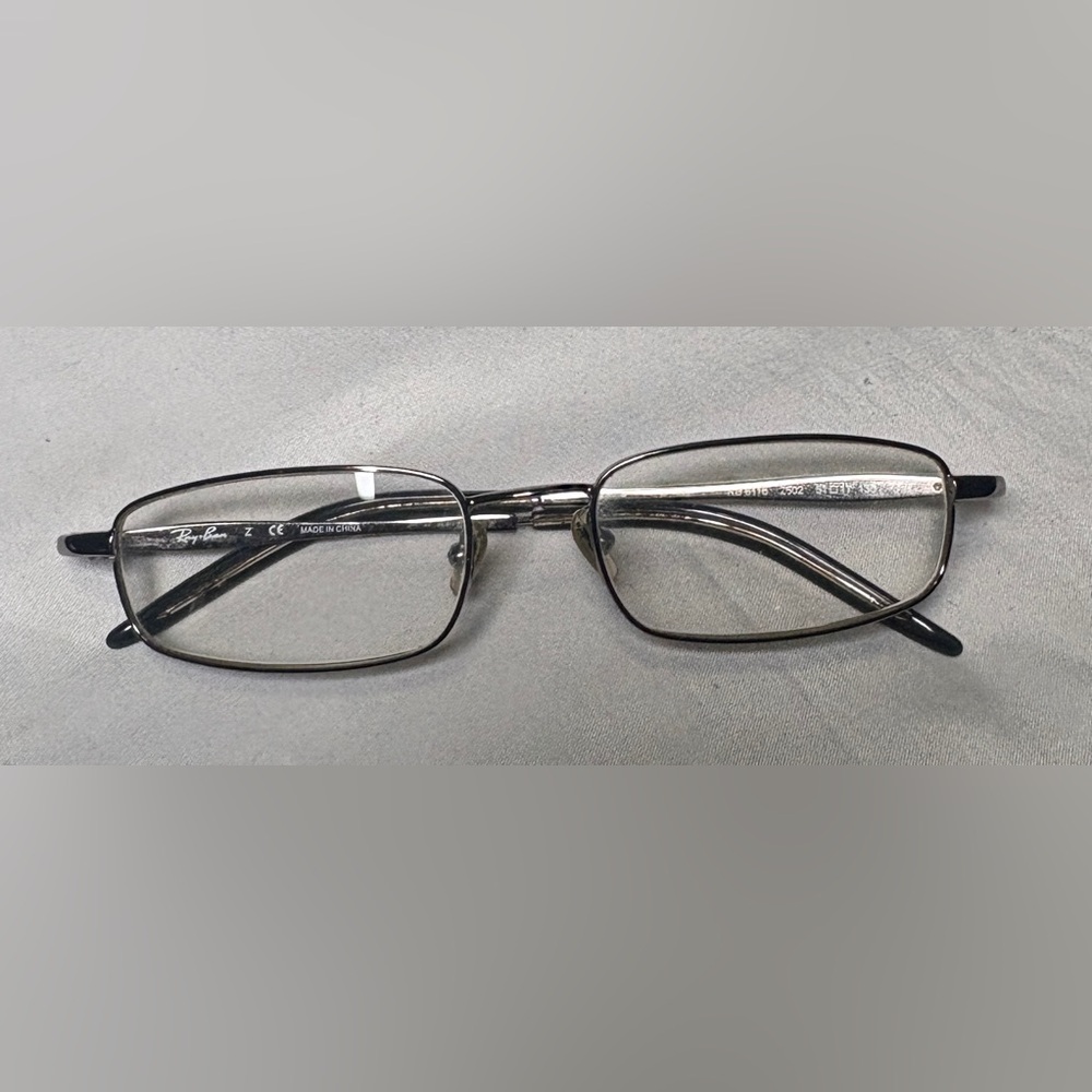 Ray-Ban Silver Rimless Rectangular Glasses - image 3